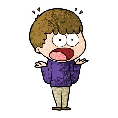 vektör çizim karikatür dostum şok