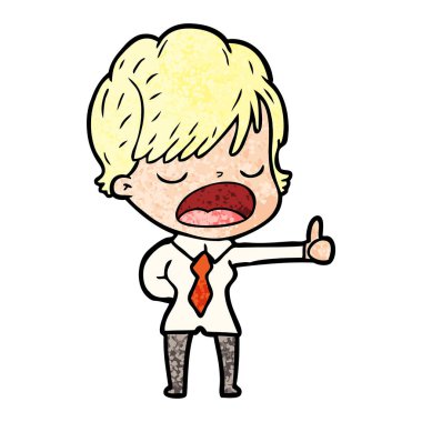 vektör çizim karikatür kadın söz