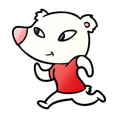 Kutup Ayısı Çizgi Filminin Vektör İllüstrasyonu