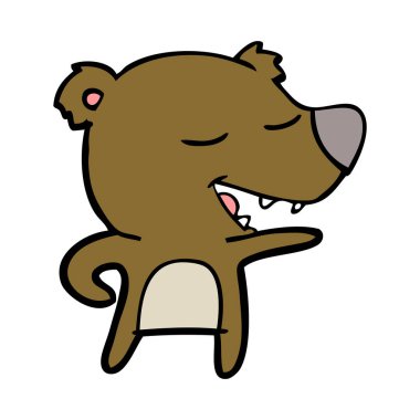 ayı çizgi film karakteri vektör çizim 