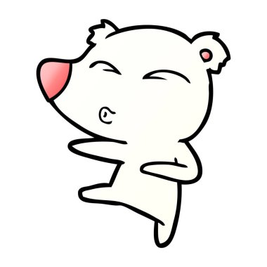 Kutup Ayısı Çizgi Filminin Vektör İllüstrasyonu