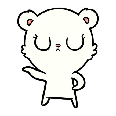 Kutup Ayısı Çizgi Filminin Vektör İllüstrasyonu