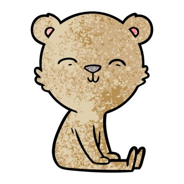 ayı çizgi film karakteri vektör çizim 