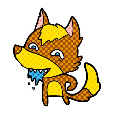 Tilki çizgi film karakteri vektör çizim