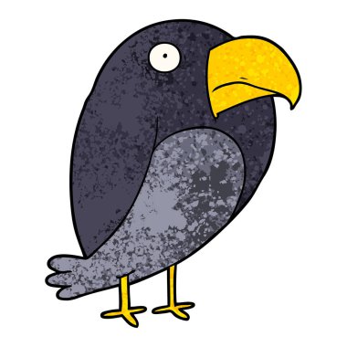Vektör çizim karikatür karga