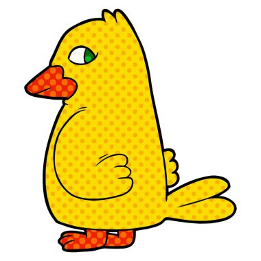 Çizgi film kuşunun vektör çizimi