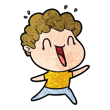 vektör çizim karikatür mutlu adam