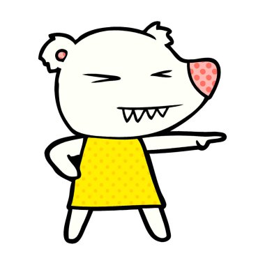 Kutup Ayısı Çizgi Filminin Vektör İllüstrasyonu