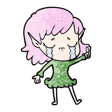 çizgi film ağlayan elf kızı