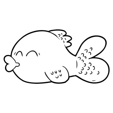 Çizgi film balıklarının vektör çizimi