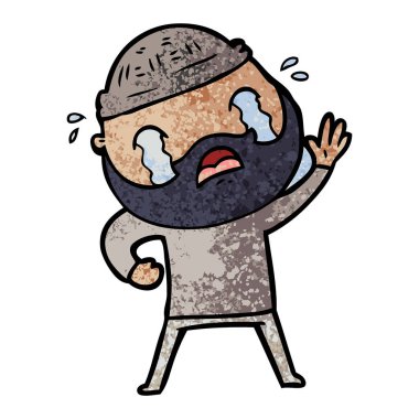 sallayarak ve ağlama sakallı adam çizgi film