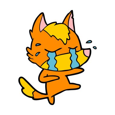 Tilki çizgi film karakteri vektör çizim