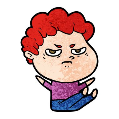 vektör çizim karikatür kızgın adam