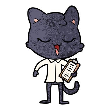 Çizgi film kedisinin vektör çizimi