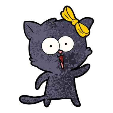 Çizgi film kedisinin vektör çizimi