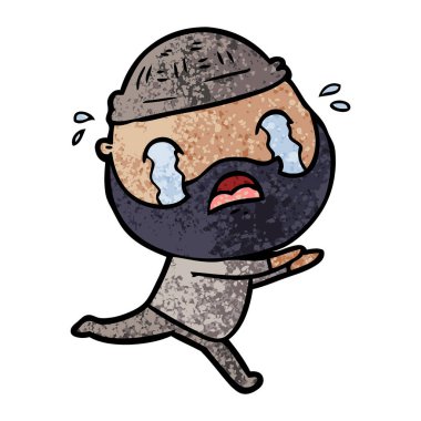 sakallı adam ağlıyor çizgi film