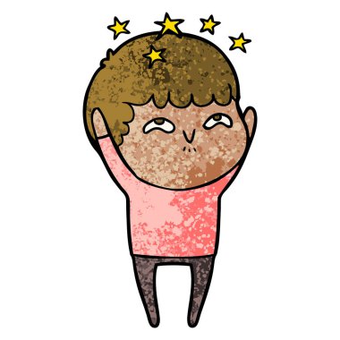 vektör çizim karikatür çocuk hayret