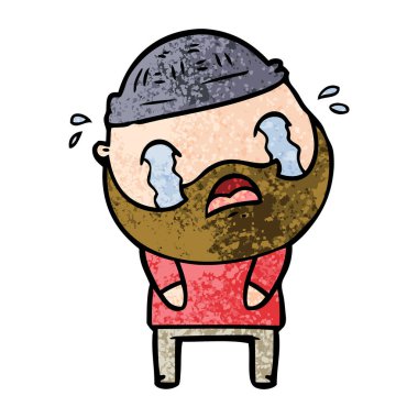 sakallı adam ağlıyor çizgi film