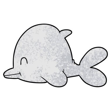 çizgi film yunus vektör çizim