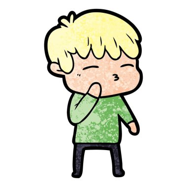 vektör çizim karikatür meraklı çocuk