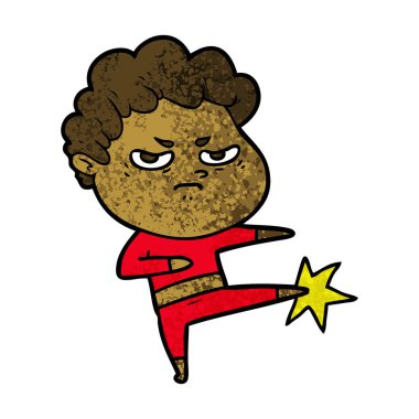 vektör çizim karikatür kızgın adam