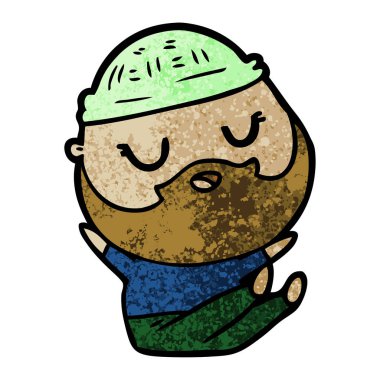 Sakallı çizgi film adamı.