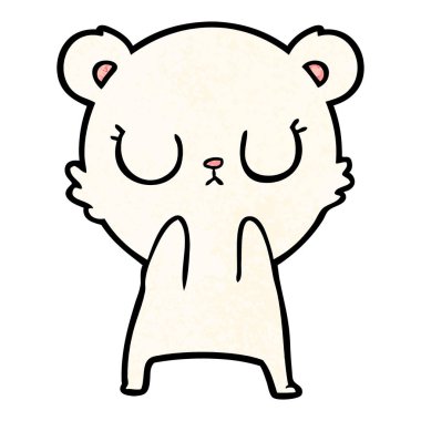 huzurlu karikatür kutup ayısı