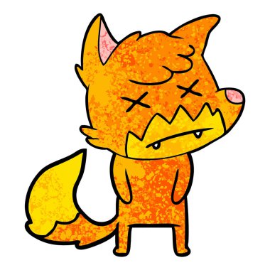 vektör çizim karikatür ölü Fox