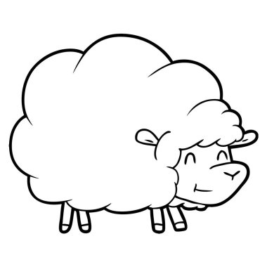 Çizgi film koyunlarının vektör çizimi