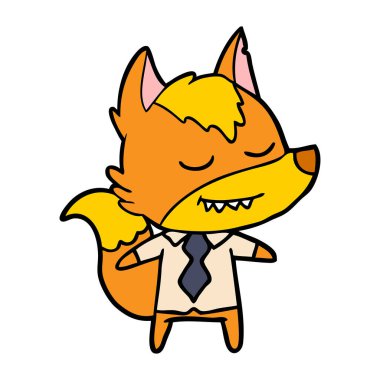 ofis işçi tilki çizgi film karakteri