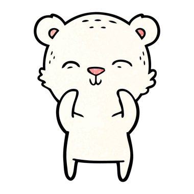 Kutup Ayısı Çizgi Filminin Vektör İllüstrasyonu