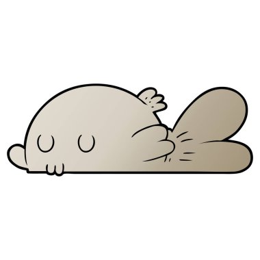 Sevimli çizgi balık vektör çizim