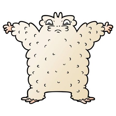 vektör çizim karikatür yeti