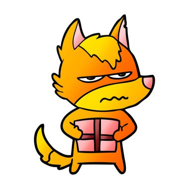 Tilki çizgi film karakteri ile hediye