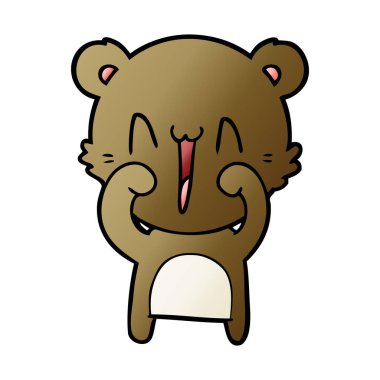 ayı çizgi film karakteri vektör çizim 