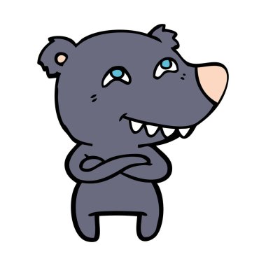 ayı çizgi film karakteri vektör çizim 