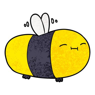 Çizgi film arısının vektör illüstrasyonu