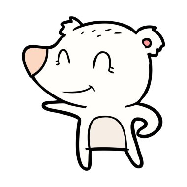 Kutup Ayısı Çizgi Filminin Vektör İllüstrasyonu