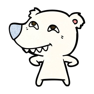 Kutup Ayısı Çizgi Filminin Vektör İllüstrasyonu