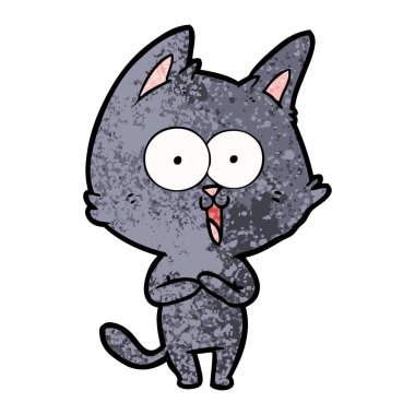 komik karikatür kedi vektör çizim