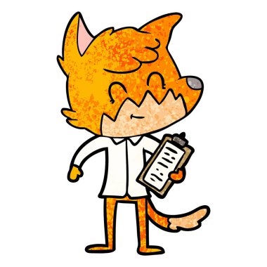 vektör çizim karikatür dostu Fox