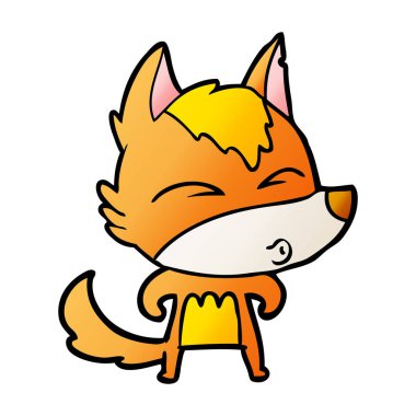 Tilki çizgi film karakteri vektör çizim