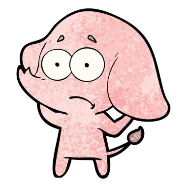 vektör çizim karikatür emin fil