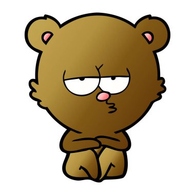 ayı çizgi film karakteri vektör çizim 