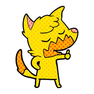 Tilki çizgi film karakteri vektör çizim