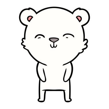 Kutup Ayısı Çizgi Filminin Vektör İllüstrasyonu