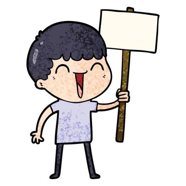 vektör çizim karikatür mutlu adam