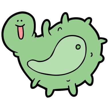 vektör çizim karikatür mikrop