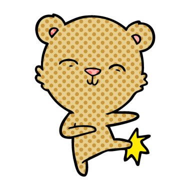 ayı çizgi film karakteri vektör çizim 