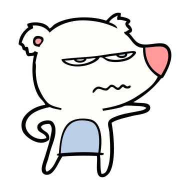 Kutup Ayısı Çizgi Filminin Vektör İllüstrasyonu